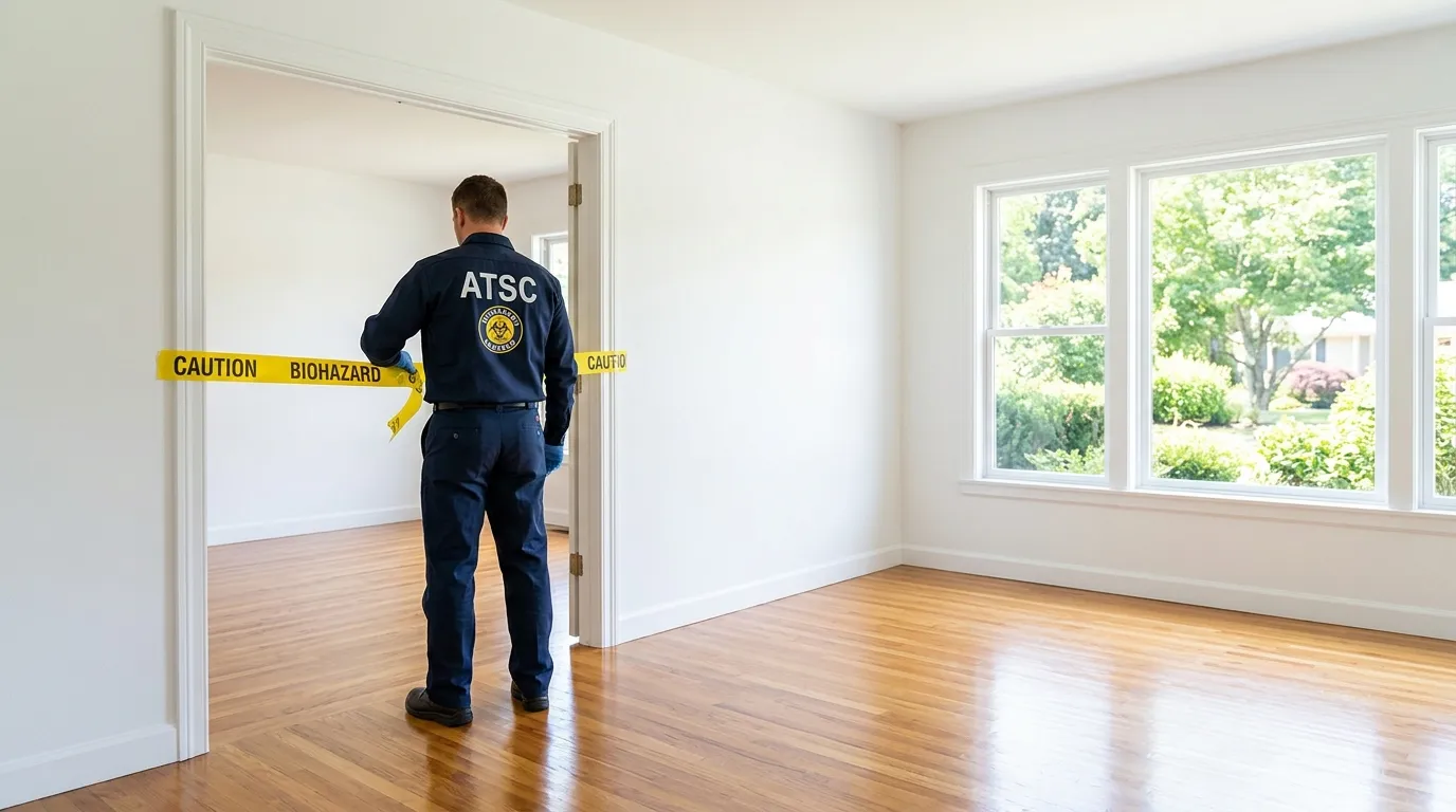 Certified biohazard cleanup crew performing Trauma Scene Cleanup in Alta Sierra